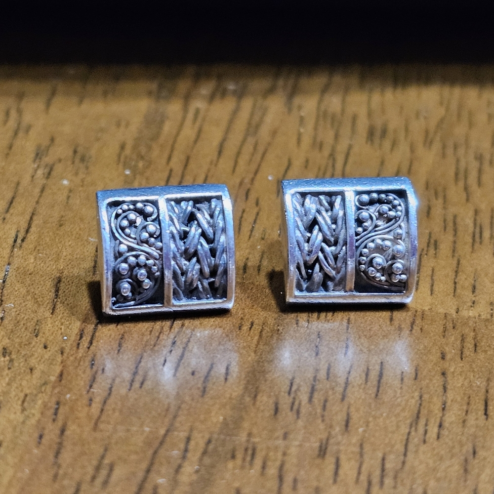 Lois Hill Vintage Square Earrings 925 Silver Indonesia